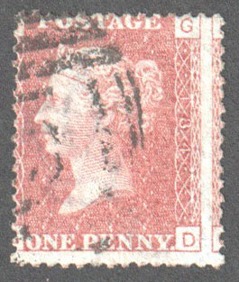 Great Britain Scott 33 Used Plate 184 - GD - Click Image to Close